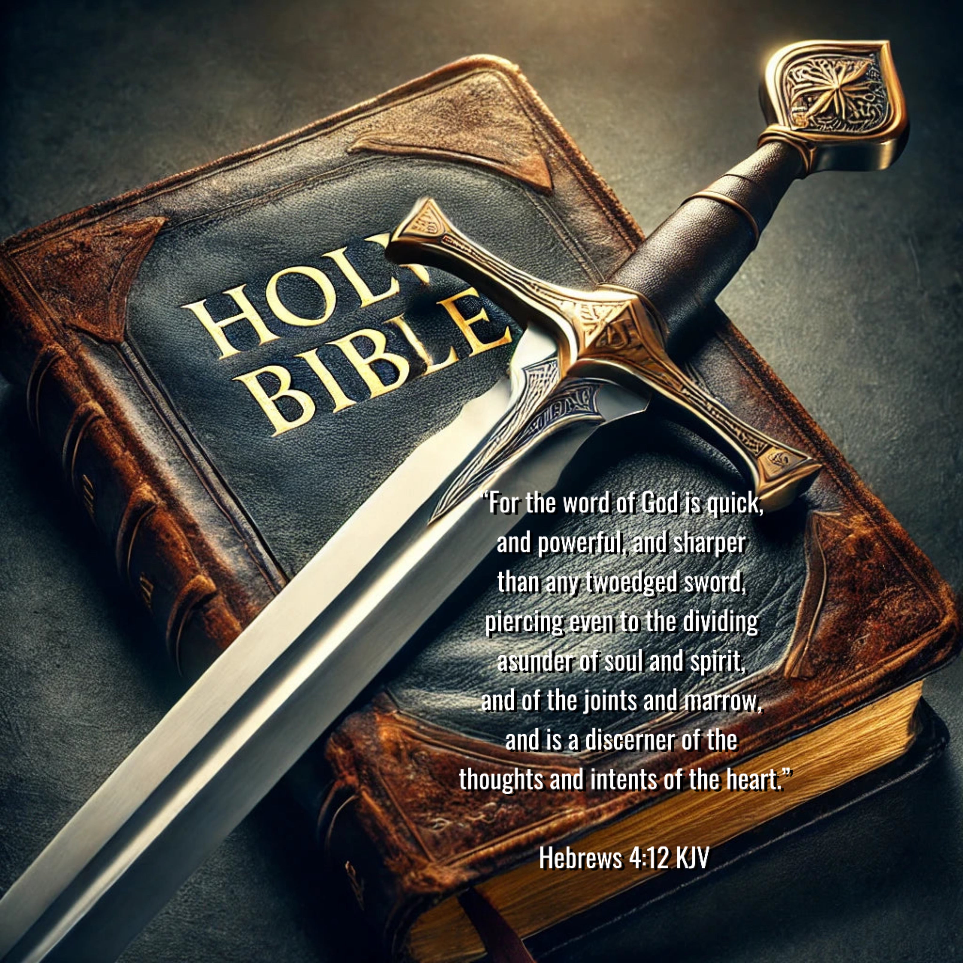 For the word of God is quick, and powerful, and sharper than any twoedged sword piercing even to the dividing asunder of soul and spirit, and of the joints and marrow, and is a discerner of the thoughts and intents of the heart." Hebrews 4:12 KJV